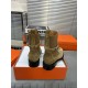 Out of the factory Top version!Hermès Hermès fall and winter new Kelly buckle Martin boots.Lace-up design with Kelly buckle embellishment, thin and stylish, many net red models, small red book and many other bloggers rec