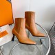 wholesale Hermes Hermes  23 new   high heel square toe boots  top quality  imported calfskinsheepskincowhide lining Heel height 7.5cm   imported leather outsole size35-39(40,41 customized)