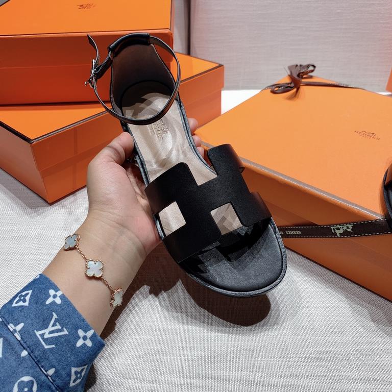 H Brand Santorini Sandals, Epsom Leather.Pursuing enamel Pure handmade Crafted and 100% handmade Hermes Emmaus  ...2023 Newly Upgraded  Epsom Leather Sandals Inspired by the design or follow the traditional classic H upp