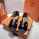 H Brand Santorini Sandals, Epsom Leather.Pursuing enamel Pure handmade Crafted and 100% handmade Hermes Emmaus  ...2023 Newly Upgraded  Epsom Leather Sandals Inspired by the design or follow the traditional classic H upp