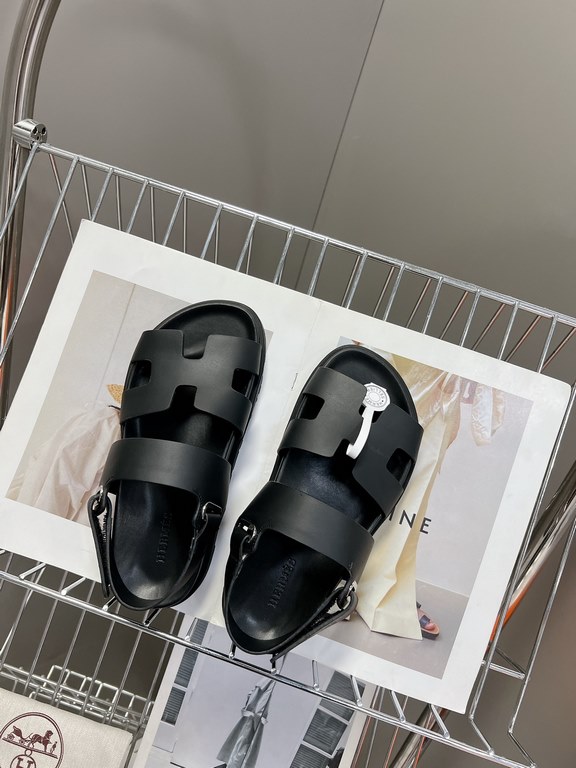 Men  [ΗERMES 】 Hermes spring and summer classic couple models second uncle slippers Chypre ugly ugly ugly uncle slippers - old man slippers, on the foot is simply too comfortable! It's simple and cute!All mixed breed she