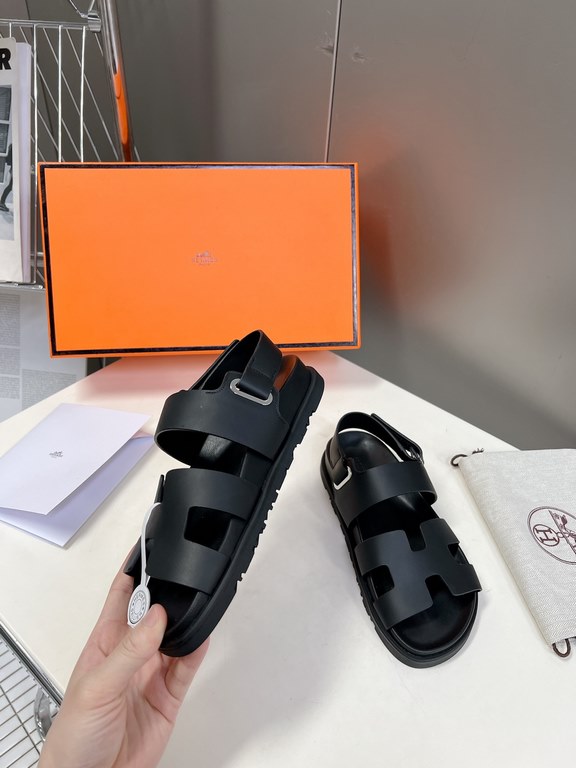 Men  [ΗERMES 】 Hermes spring and summer classic couple models second uncle slippers Chypre ugly ugly ugly uncle slippers - old man slippers, on the foot is simply too comfortable! It's simple and cute!All mixed breed she