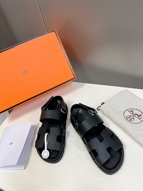 Men  [ΗERMES 】 Hermes spring and summer classic couple models second uncle slippers Chypre ugly ugly ugly uncle slippers - old man slippers, on the foot is simply too comfortable! It's simple and cute!All mixed breed she