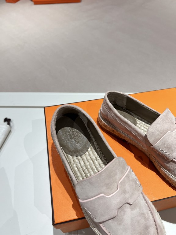 [Herme'c] Hermes 23 years of early spring latest Trip straw shoes, the official website of the latest   vacation travel must have a god. By Hermes shoes chief designer Pierre Hardy personally involved in creating, leadin