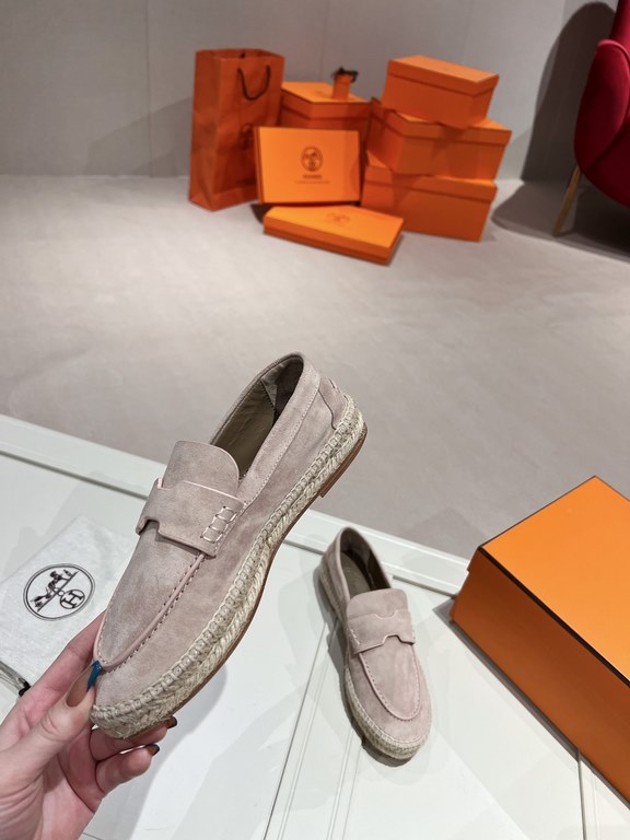 [Herme'c] Hermes 23 years of early spring latest Trip straw shoes, the official website of the latest   vacation travel must have a god. By Hermes shoes chief designer Pierre Hardy personally involved in creating, leadin