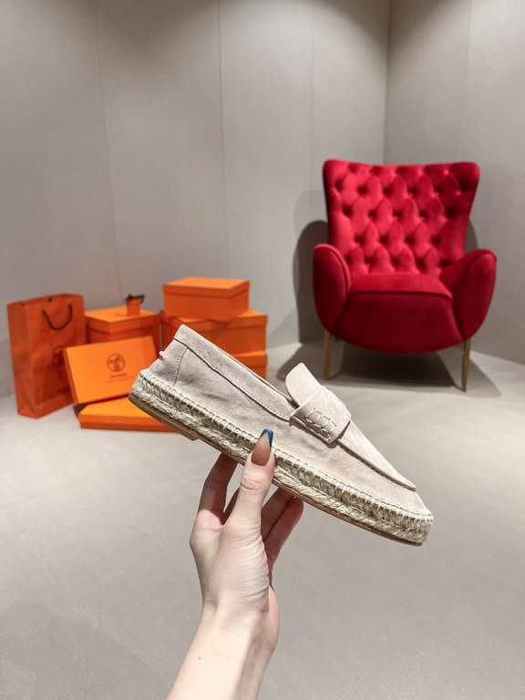 [Herme'c] Hermes 23 years of early spring latest Trip straw shoes, the official website of the latest   vacation travel must have a god. By Hermes shoes chief designer Pierre Hardy personally involved in creating, leadin