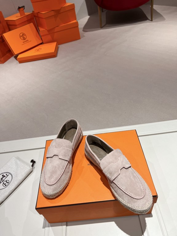 [Herme'c] Hermes 23 years of early spring latest Trip straw shoes, the official website of the latest   vacation travel must have a god. By Hermes shoes chief designer Pierre Hardy personally involved in creating, leadin