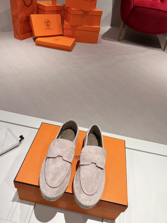 [Herme'c] Hermes 23 years of early spring latest Trip straw shoes, the official website of the latest   vacation travel must have a god. By Hermes shoes chief designer Pierre Hardy personally involved in creating, leadin