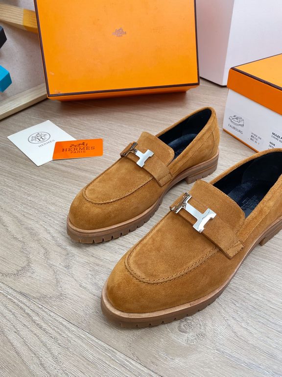 PriceNew on the new Hermes 2022 fall and winter official website new Faubourg flat H buckle small leather shoes Lefthand shoes Oxford shoesUpper H top grade cowhide leather. Lining and insole custom-dyed goatskin. Sole m