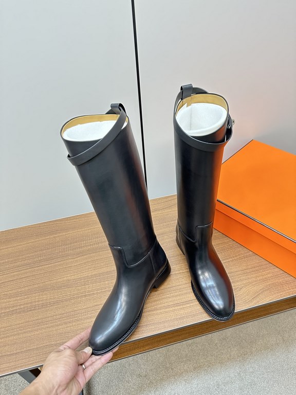 Hermes Hermès Supreme Kelly Jumping Locks Cavalier BootsNetflix must-have! Super heavyweight a classic boots.  counter original replica handmade customization, the essence of the boot barrel to do quite and do straight.U