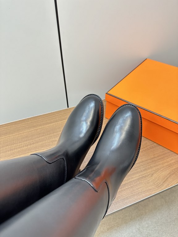 Hermes Hermès Supreme Kelly Jumping Locks Cavalier BootsNetflix must-have! Super heavyweight a classic boots.  counter original replica handmade customization, the essence of the boot barrel to do quite and do straight.U