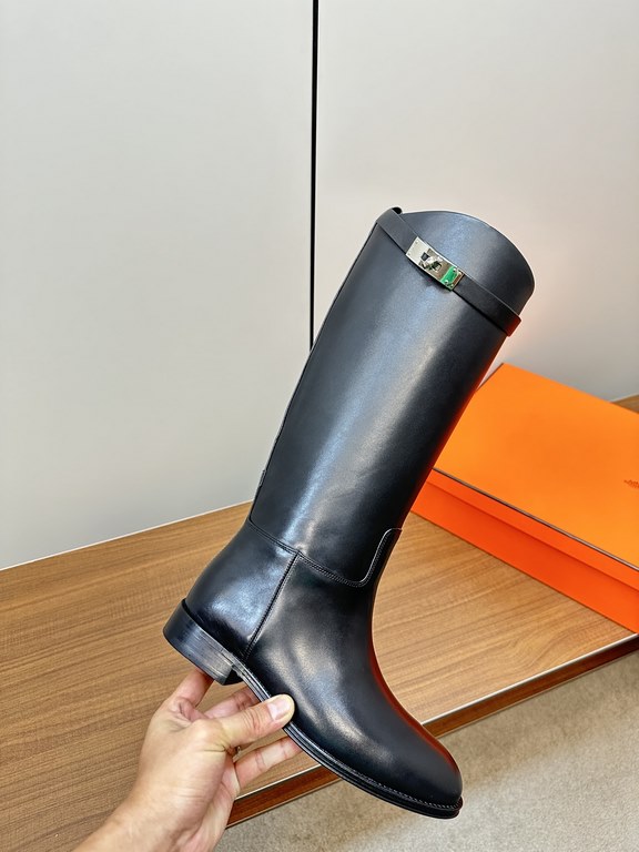 Hermes Hermès Supreme Kelly Jumping Locks Cavalier BootsNetflix must-have! Super heavyweight a classic boots.  counter original replica handmade customization, the essence of the boot barrel to do quite and do straight.U