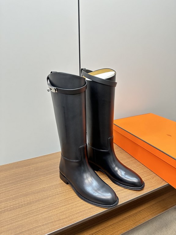 Hermes Hermès Supreme Kelly Jumping Locks Cavalier BootsNetflix must-have! Super heavyweight a classic boots.  counter original replica handmade customization, the essence of the boot barrel to do quite and do straight.U