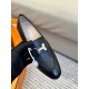 High quality ex-factoryHERMRS Hermes   Classic Louboutin ShoesHERME.S Hermes  Classic Loafers New!Black classic, oatmeal color with enamel buckle.Milk tea color is soft and versatileHermès' SpringSummer 23 Most H Button 