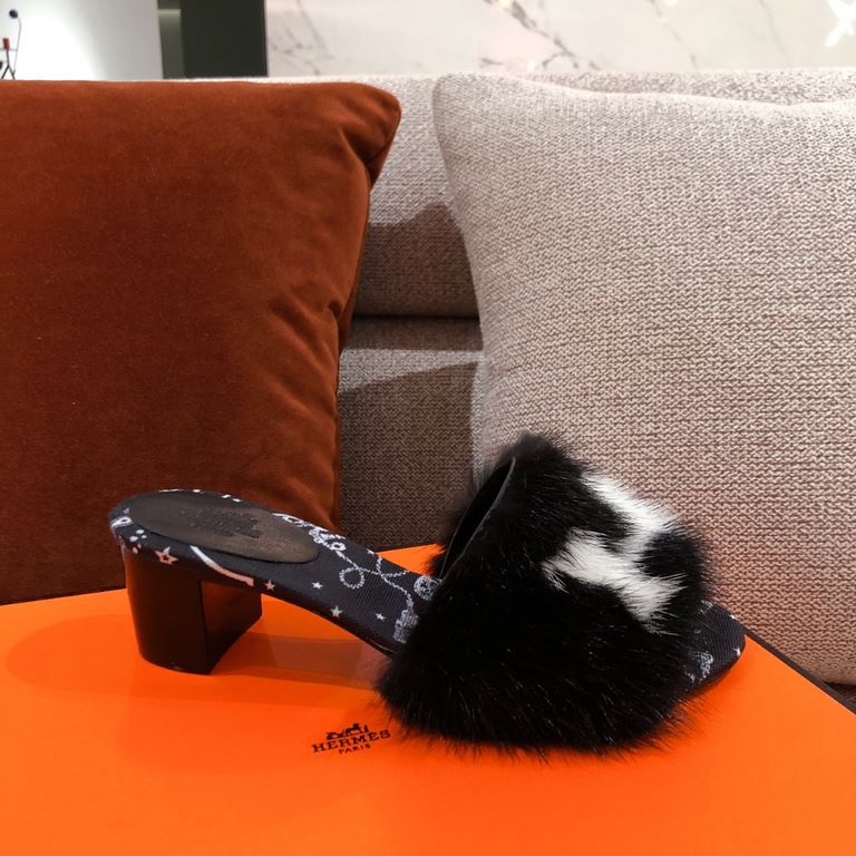 [Guanhua] Hermes  home 20ss fall and winter new products! Classic boot shape   British mink fur design, classic and durable! Original inverted mold last shape, extreme 11 shape, imported high-end knitting needles present