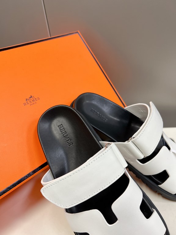 Men  [ΗERMES 】 Hermes spring and summer classic couple models second uncle slippers Chypre ugly ugly ugly uncle slippers - old man slippers, on the foot is simply too comfortable! It's simple and cute!All mixed breed she