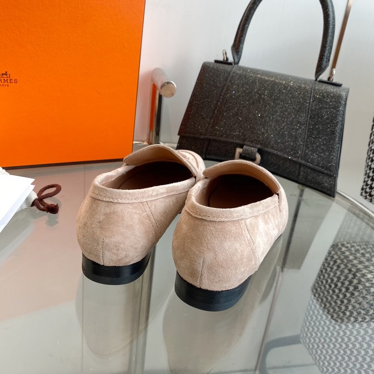 Hermes Hermes  Home RoyalParis Collection Louboutin Shoes  Top quality Classic H buckletassel series  Upper Imported LambskinSheepskin Leather injection molding rubber non-slip outsole size35-39(34.40.41.42 customized)