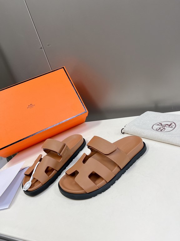 Men  [ΗERMES 】 Hermes spring and summer classic couple models second uncle slippers Chypre ugly ugly ugly uncle slippers - old man slippers, on the foot is simply too comfortable! It's simple and cute!All mixed breed she