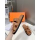 Men  [ΗERMES 】 Hermes spring and summer classic couple models second uncle slippers Chypre ugly ugly ugly uncle slippers - old man slippers, on the foot is simply too comfortable! It's simple and cute!All mixed breed she