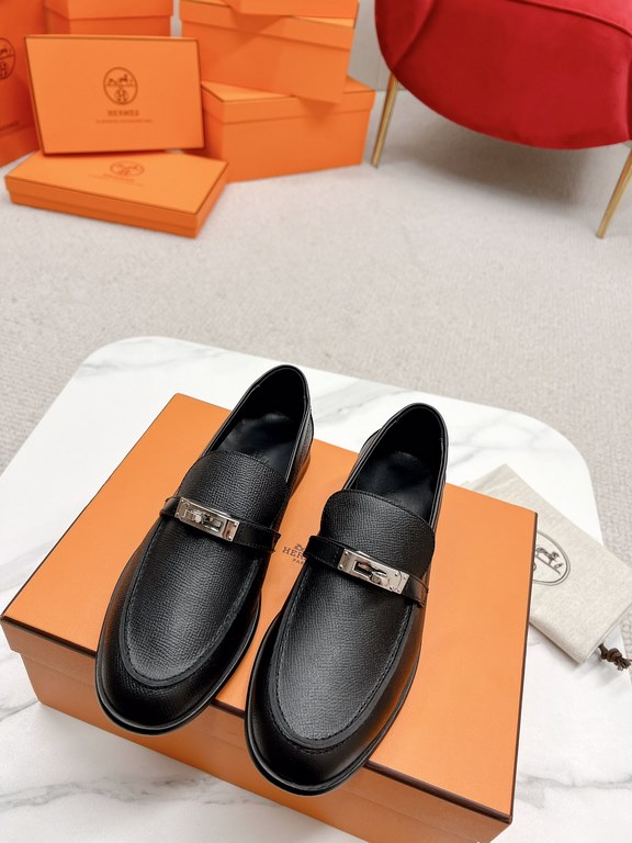 HERME'c, the whole network exclusive handmade, private high-end customization, classic handmade workshop ~ ~ big goods real shotDestin Loafers, very classic, versatile, simple, colorblocking design, on the foot is very f