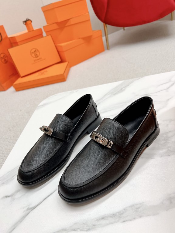 HERME'c, the whole network exclusive handmade, private high-end customization, classic handmade workshop ~ ~ big goods real shotDestin Loafers, very classic, versatile, simple, colorblocking design, on the foot is very f