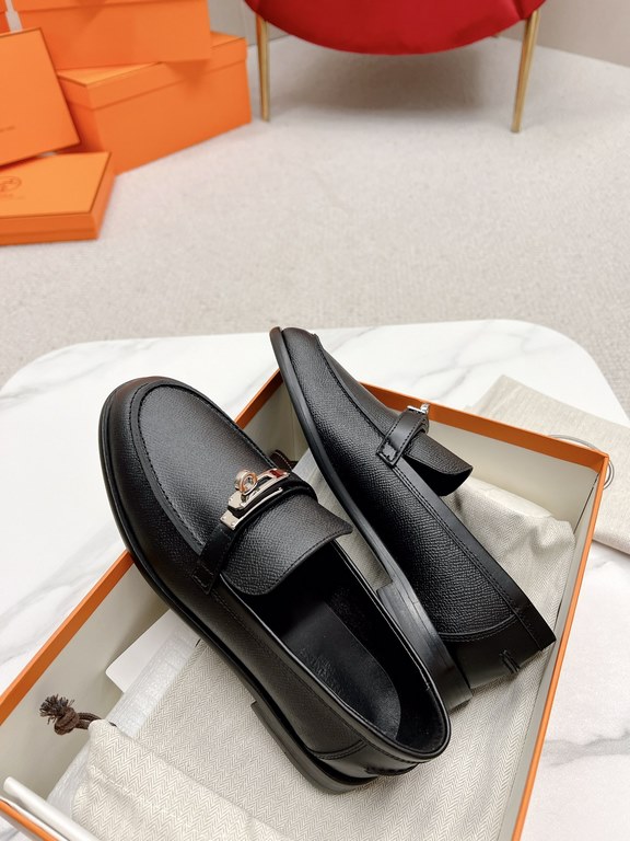 HERME'c, the whole network exclusive handmade, private high-end customization, classic handmade workshop ~ ~ big goods real shotDestin Loafers, very classic, versatile, simple, colorblocking design, on the foot is very f