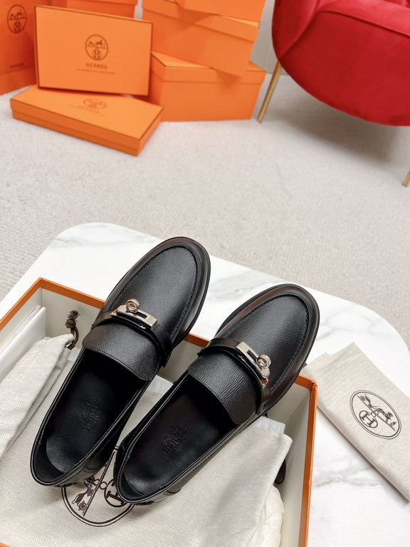 HERME'c, the whole network exclusive handmade, private high-end customization, classic handmade workshop ~ ~ big goods real shotDestin Loafers, very classic, versatile, simple, colorblocking design, on the foot is very f