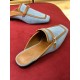 Topherme...ss23 new arrival～!H's SpringSummer 2023 Square Toe Half Flip Flops Wrapped feeling is very good, full of comfort   looks like a showy and stretchy foot! Leather trim, exquisite details, handsome and versatile!