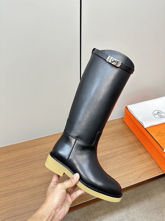 Hermes Hermès Supreme Kelly Jumping Locks Cavalier BootsNetflix must-have! Super heavyweight a classic boots.  counter original replica handmade customization, the essence of the boot barrel to do quite and do straight.U