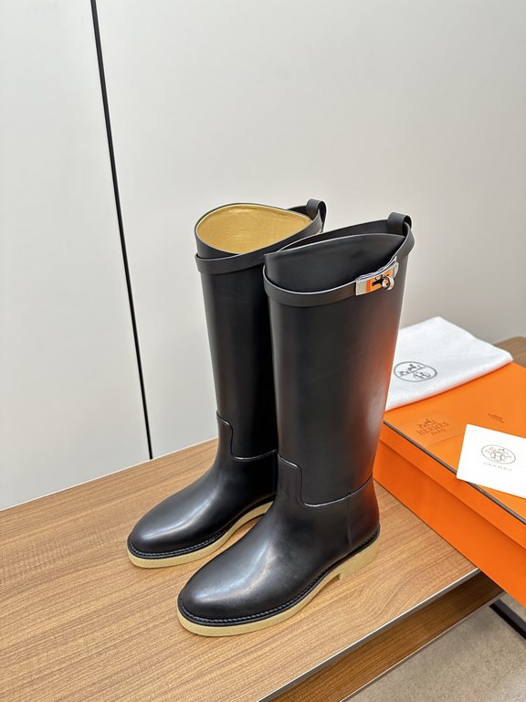 Hermes Hermès Supreme Kelly Jumping Locks Cavalier BootsNetflix must-have! Super heavyweight a classic boots.  counter original replica handmade customization, the essence of the boot barrel to do quite and do straight.U