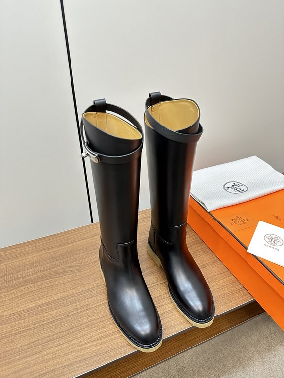 Hermes Hermès Supreme Kelly Jumping Locks Cavalier BootsNetflix must-have! Super heavyweight a classic boots.  counter original replica handmade customization, the essence of the boot barrel to do quite and do straight.U