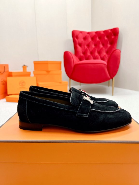 HERME'c, the whole network exclusive handmade, private high-end customization, classic handmade workshop ~ ~ ~ big goods real shotRoyal Loafers, very classic, versatile, simple, colorblocking design, on the foot is very 