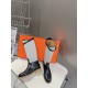 Top generation purchase version of HERMES Hermes kelly knight boots, partial casual a new model, with the toe part of the collision color, the upper is custom linen material, after more than 1 month development and becom