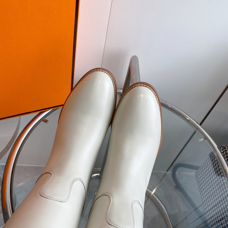 wholesale  Generation level hermes Hermes Jimping series! kelly buckle classic bootsknight boots!H family's classic boots, simple atmosphere, handsome Upper original calfskincowking Lining cowhide leatherItaly customized