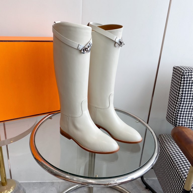 wholesale  Generation level hermes Hermes Jimping series! kelly buckle classic bootsknight boots!H family's classic boots, simple atmosphere, handsome Upper original calfskincowking Lining cowhide leatherItaly customized