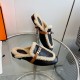 wholesale hermes Hermes -0z Mule Shoes Kelly Buckle Teddy Fur Slippers  Top quality  Classic color scheme gold brown with silver buckle So much love!  Upper Cowhide Suede material  cushioned feet lamb's wool  Italian lea