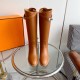 wholesale  Generation level hermes Hermes Jimping series! kelly buckle classic bootsknight boots!H family's classic boots, simple atmosphere, handsome Upper original calfskincowking Lining cowhide leatherItaly customized