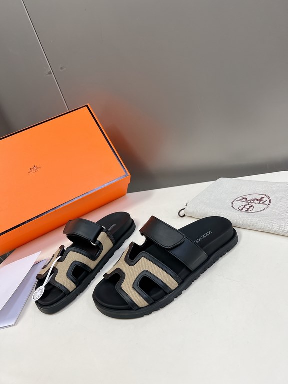 Men  [ΗERMES 】 Hermes spring and summer classic couple models second uncle slippers Chypre ugly ugly ugly uncle slippers - old man slippers, on the foot is simply too comfortable! It's simple and cute!All mixed breed she