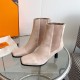 wholesale Hermes Hermes  23 new   high heel square toe boots  top quality  imported calfskinsheepskincowhide lining Heel height 7.5cm   imported leather outsole size35-39(40,41 customized)