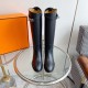 wholesale  Generation level hermes Hermes Jimping series! kelly buckle classic bootsknight boots!H family's classic boots, simple atmosphere, handsome Upper original calfskincowking Lining cowhide leatherItaly customized