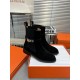 Out of the factory Top version!Hermès Hermès fall and winter new Kelly buckle Martin boots.Lace-up design with Kelly buckle embellishment, thin and stylish, many net red models, small red book and many other bloggers rec