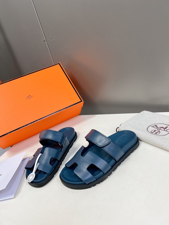 Men  [ΗERMES 】 Hermes spring and summer classic couple models second uncle slippers Chypre ugly ugly ugly uncle slippers - old man slippers, on the foot is simply too comfortable! It's simple and cute!All mixed breed she