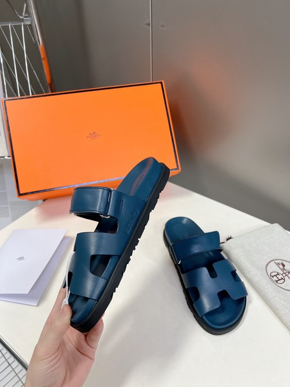 Men  [ΗERMES 】 Hermes spring and summer classic couple models second uncle slippers Chypre ugly ugly ugly uncle slippers - old man slippers, on the foot is simply too comfortable! It's simple and cute!All mixed breed she