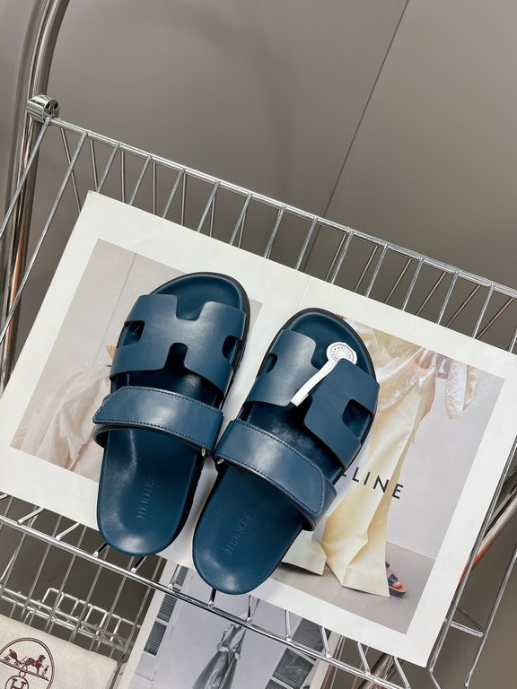 Men  [ΗERMES 】 Hermes spring and summer classic couple models second uncle slippers Chypre ugly ugly ugly uncle slippers - old man slippers, on the foot is simply too comfortable! It's simple and cute!All mixed breed she