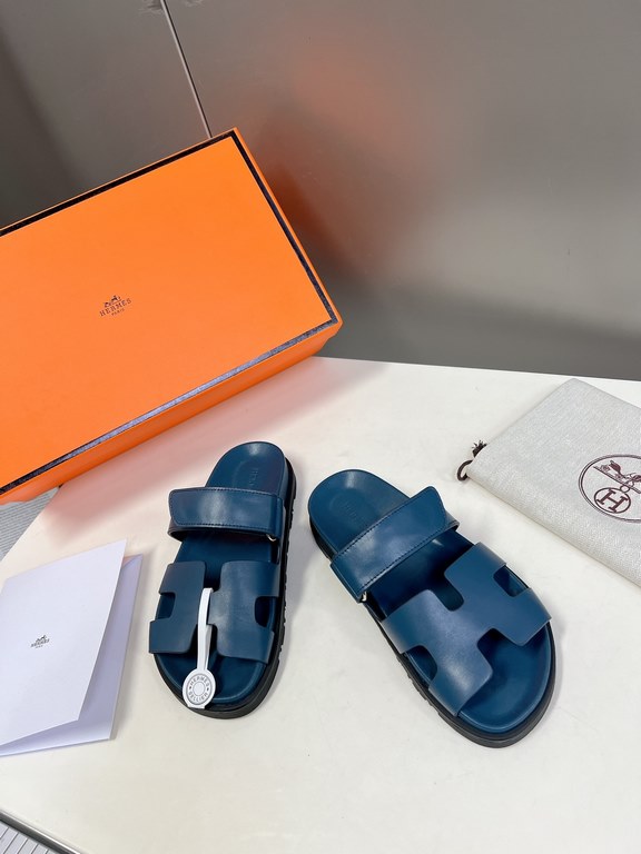 Men  [ΗERMES 】 Hermes spring and summer classic couple models second uncle slippers Chypre ugly ugly ugly uncle slippers - old man slippers, on the foot is simply too comfortable! It's simple and cute!All mixed breed she