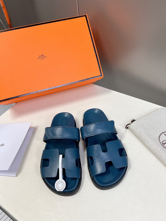 Men  [ΗERMES 】 Hermes spring and summer classic couple models second uncle slippers Chypre ugly ugly ugly uncle slippers - old man slippers, on the foot is simply too comfortable! It's simple and cute!All mixed breed she