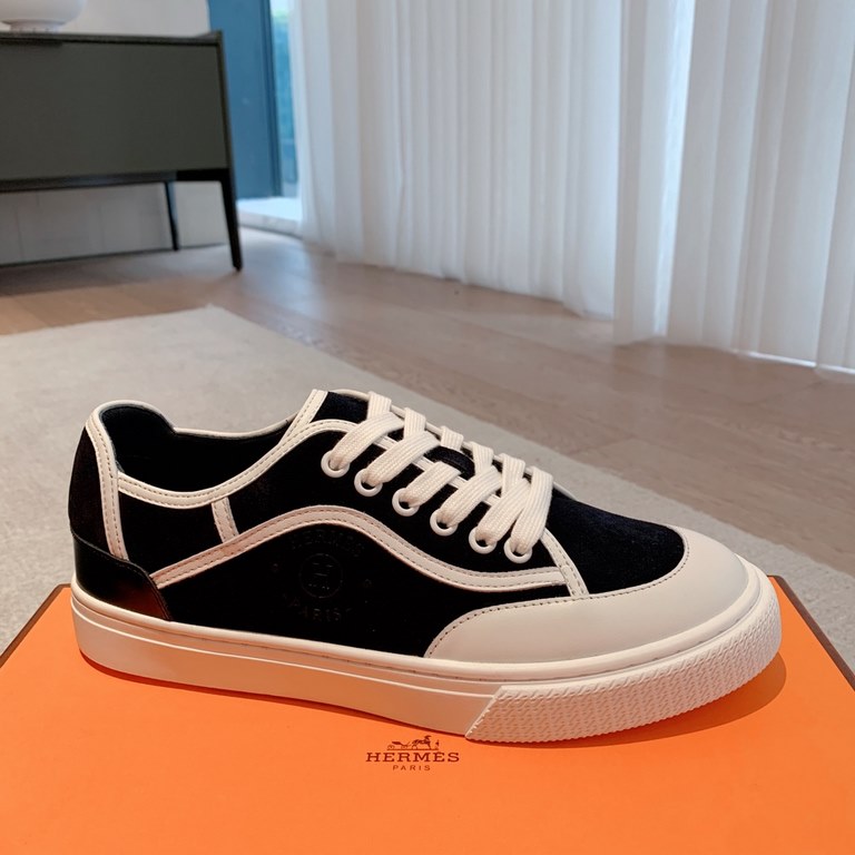 Men's [Guanhua] Hermes  home 23ss early spring new products! Classic boot shape   British color blocking design, classic and durable! The original inverted mold last shape, the ultimate 11 shape, imported high-end knitti