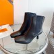 wholesale Hermes Hermes  23 new   high heel square toe boots  top quality  imported calfskinsheepskincowhide lining Heel height 7.5cm   imported leather outsole size35-39(40,41 customized)