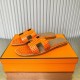 Crocodile pattern new color, two-color effect, new revision (Hermès) Packaging upgrade, version of the workmanship material upgrade.Hermes  market highest version of pure handmade shoes   Top Product Hermes Slippers  ---