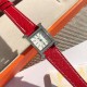 Wholesale box Support Hong Kong, U.S. direct mailHermès Early Spring 2022  Latest colorway Small stainless steel case measuring 21 x 21 mm Diamond-set sandblasted black PVD-coated dial set with 36 diamonds Quartz movemen